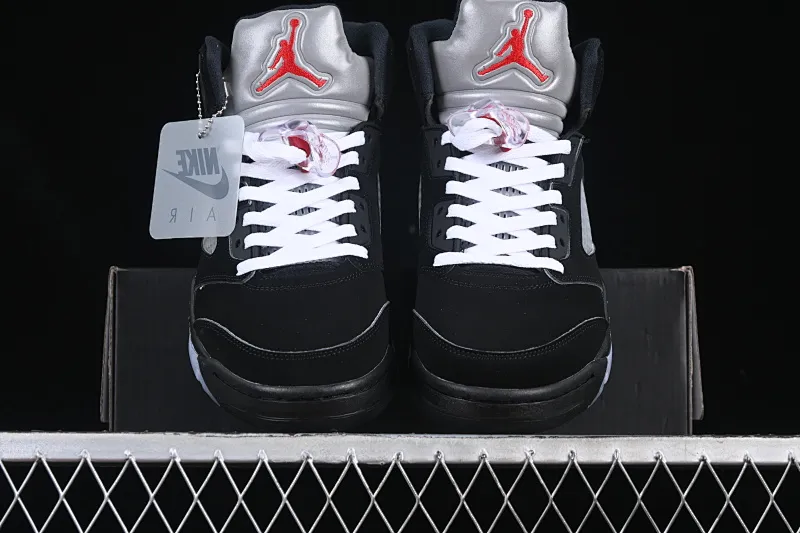 All categories Air Jordan Jordan series basketball shoes Air Jordan 5 Air Jordan 5 Black "Metallic Reimagined" AJ5 Joe 5 black silver HF3975-001